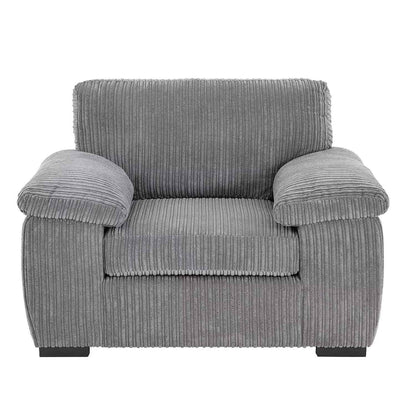 Amalfi Jumbo Cord Armchair in Grey jumbo cord
