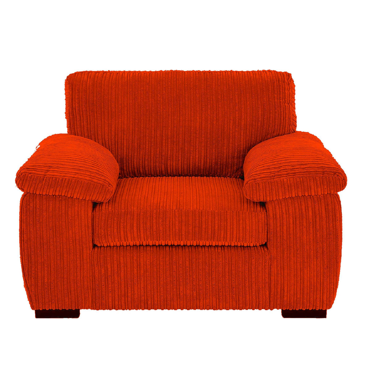 Amalfi Jumbo Cord Armchair in Orange jumbo cord