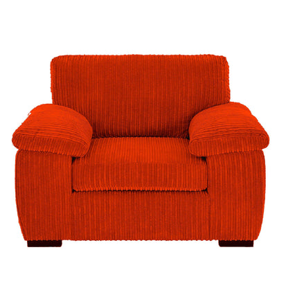 Amalfi Jumbo Cord Armchair in Orange jumbo cord