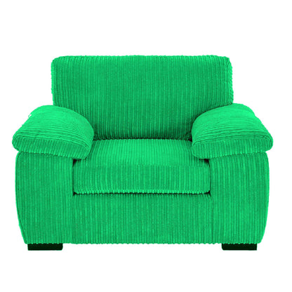 Amalfi Jumbo Cord Armchair in Green jumbo cord