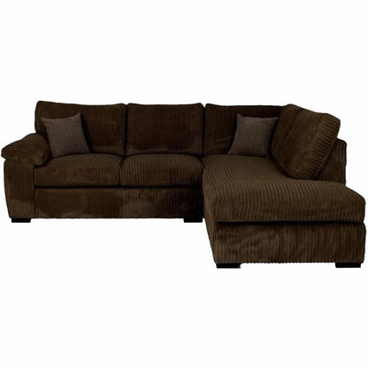 Amalfi Jumbo Cord Corner Sofa in Brown jumbo cord, right hand side