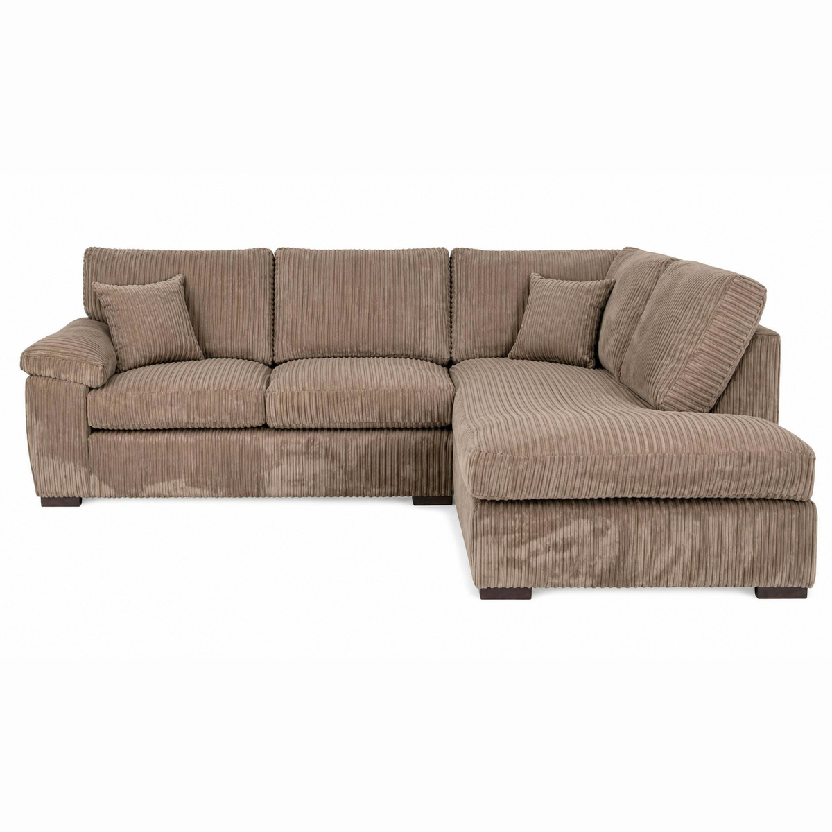 Amalfi Jumbo Cord Corner Sofa in Beige jumbo cord, right hand side