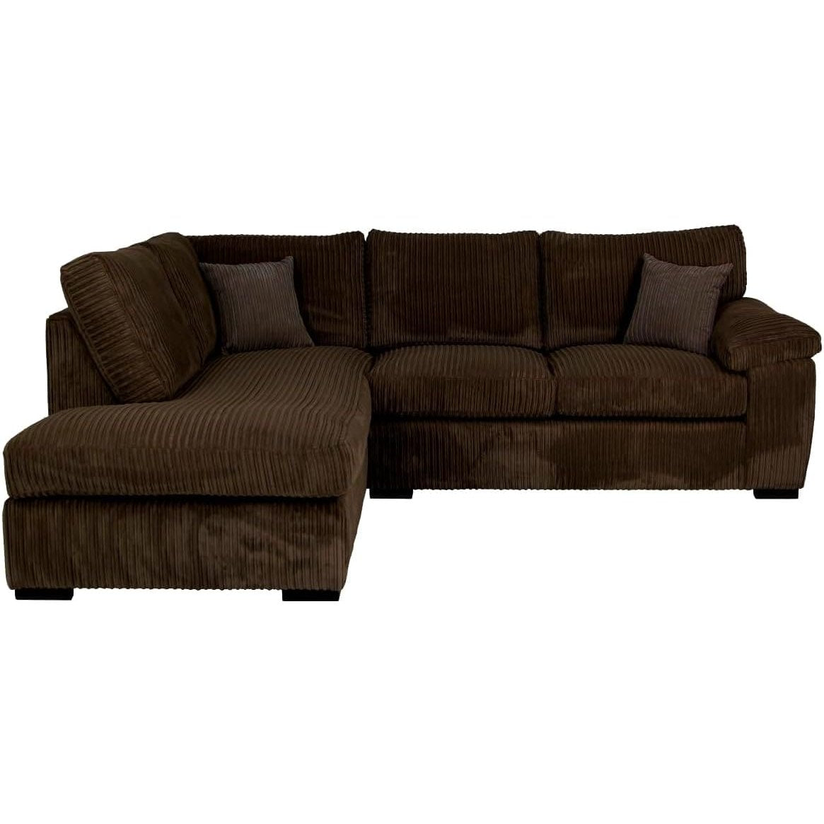 Amalfi Jumbo Cord Corner Sofa in Brown jumbo cord, left hand side