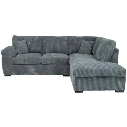 Amalfi Jumbo Cord Corner Sofa in Grey jumbo cord, right hand side