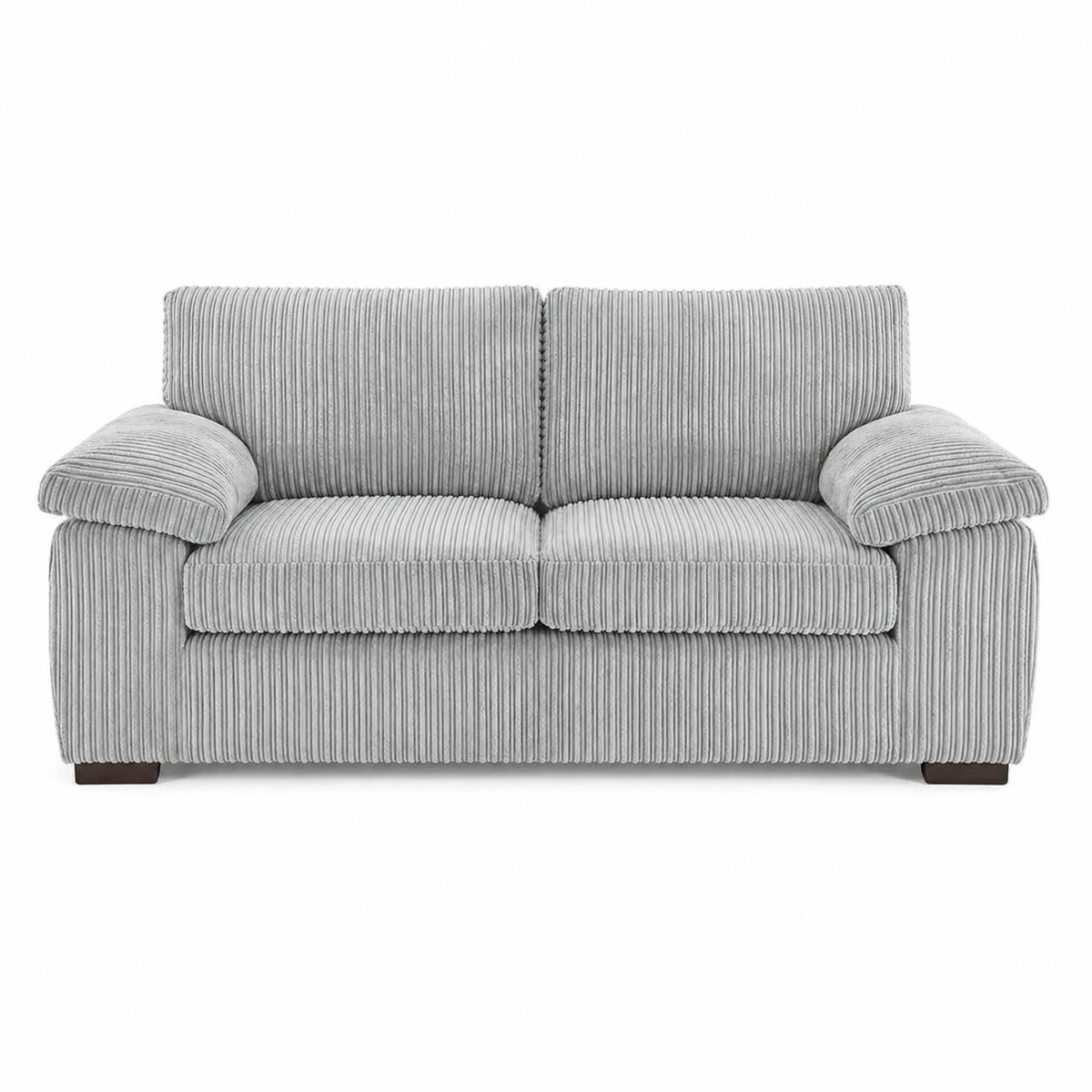 Amalfi Jumbo Cord Sofa 2 Seater in Silver jumbo cord