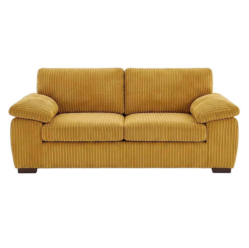 Amalfi Jumbo Cord Sofa 2 Seater in Yellow jumbo cord