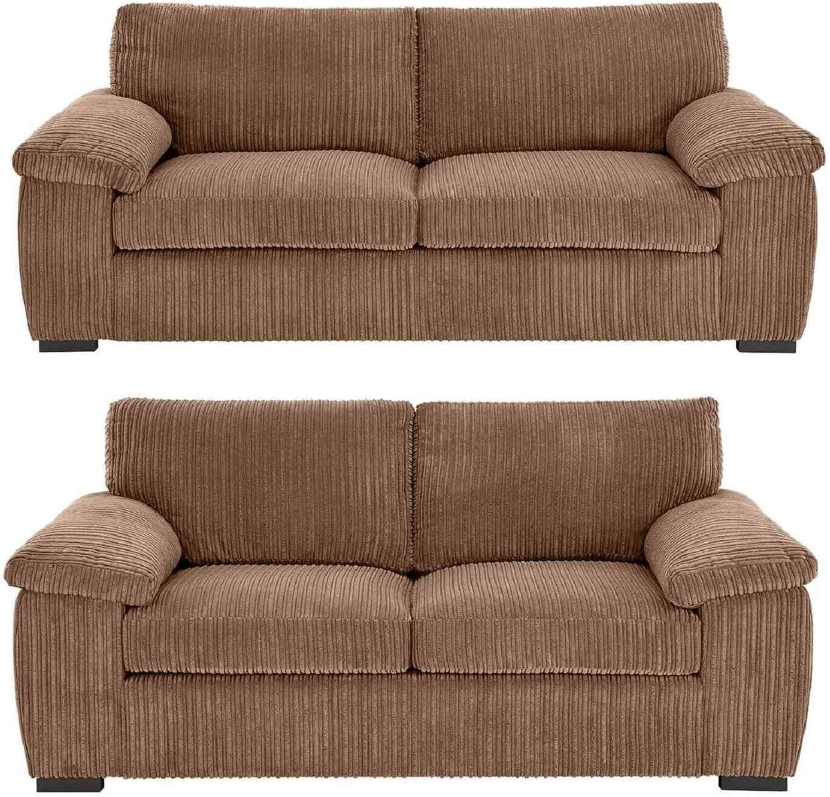 Amalfi Jumbo Cord Sofa Set 3+2 Seater in Beige jumbo cord