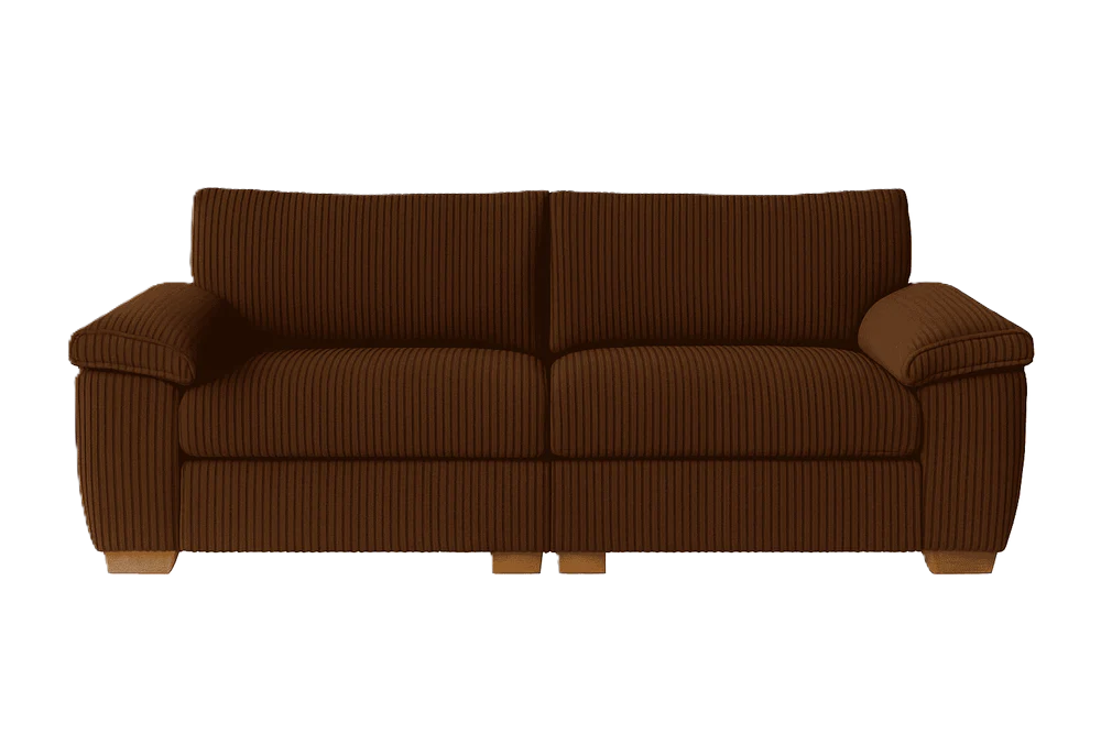 Amalfi Split Compact Sofa 2 Seater in Mocha jumbo cord