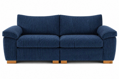 Amalfi Split Sectional Sofa 2 Seater in Navy jumbo cord