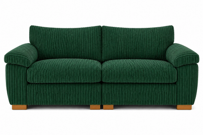 Amalfi Split Sectional Sofa 2 Seater in Green jumbo cord