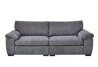 Amalfi Split Sectional Sofa 3 Seater in Grey jumbo cord