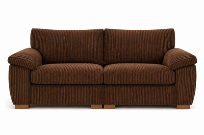 Amalfi Split Sectional Sofa 3 Seater in Brown jumbo cord