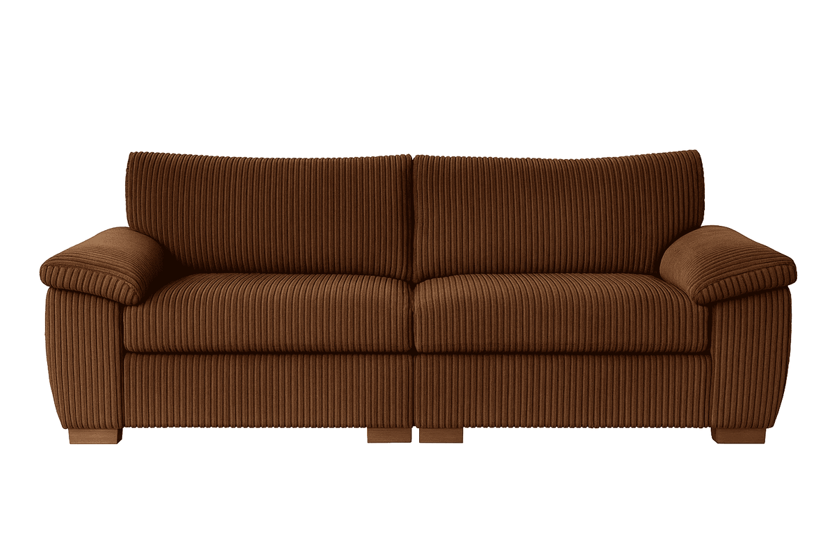 Amalfi Split Sectional Sofa 3 Seater in Brown jumbo cord – alternate view
