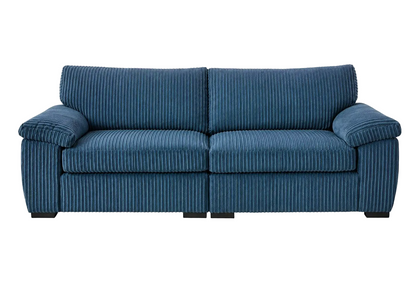 Amalfi Split Sectional Sofa 3 Seater in Navy jumbo cord