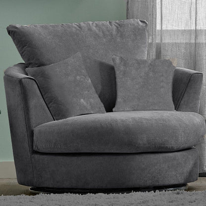 Casper Swivel Chair in Grey casper fabric