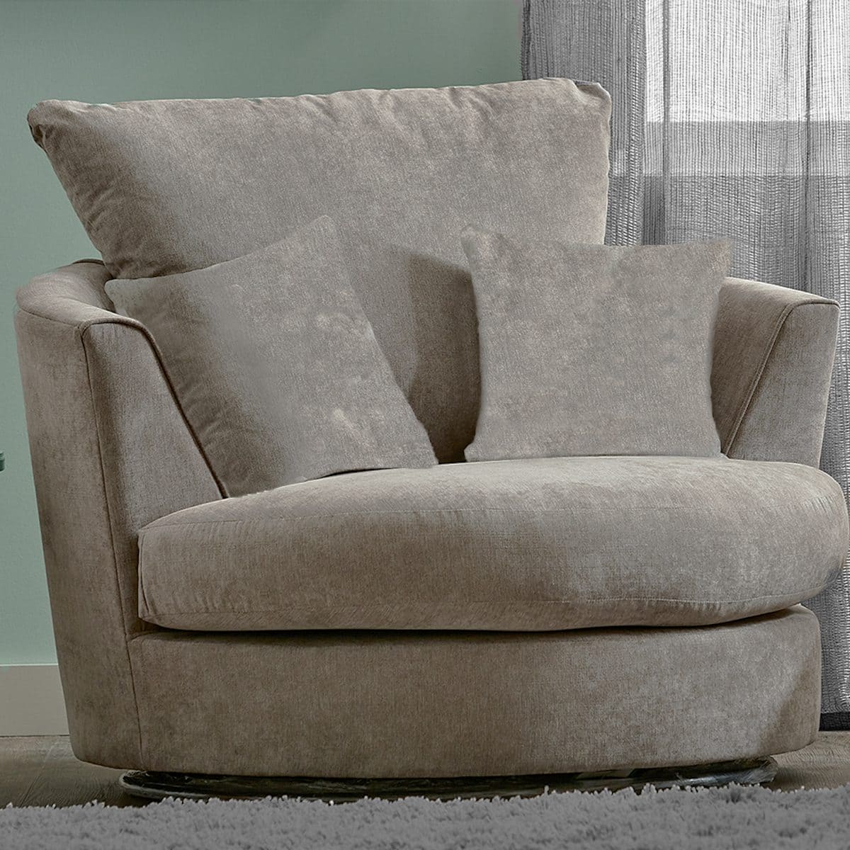 Casper Swivel Chair in Beige casper fabric