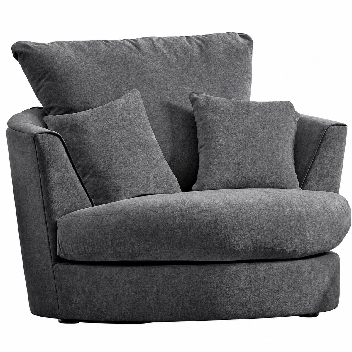 Casper Swivel Chair in Grey casper fabric – cut-out view