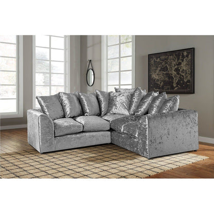 Crushed Velvet Corner Sofa 5 Seater – room view 1