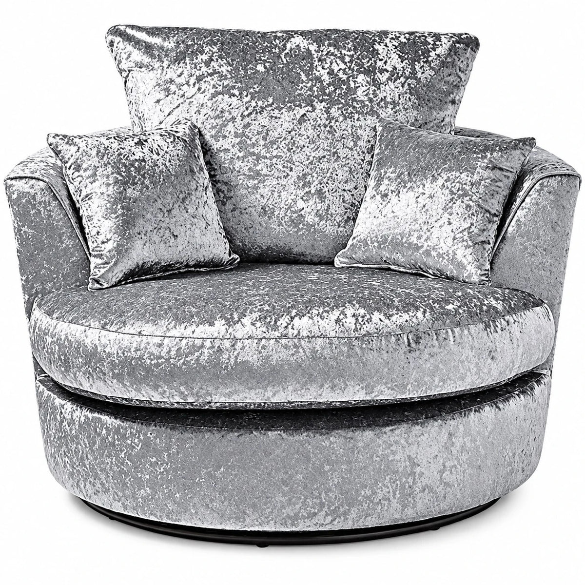 Crushed Velvet Swivel Chair | Swivel Chair | Crushed Velvet | 2 Colours | Smooth Swivel Base | Free UK Delivery