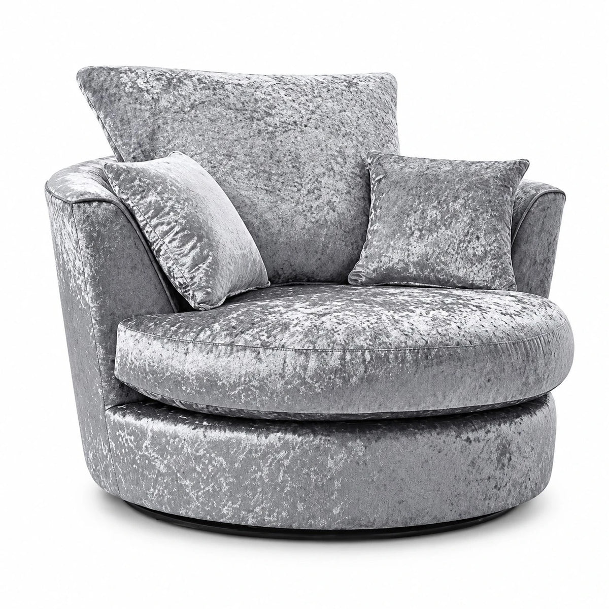 Crushed Velvet Swivel Chair – view 2