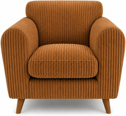 Harlow Jumbo Cord Cuddle Chair in Beige jumbo cord