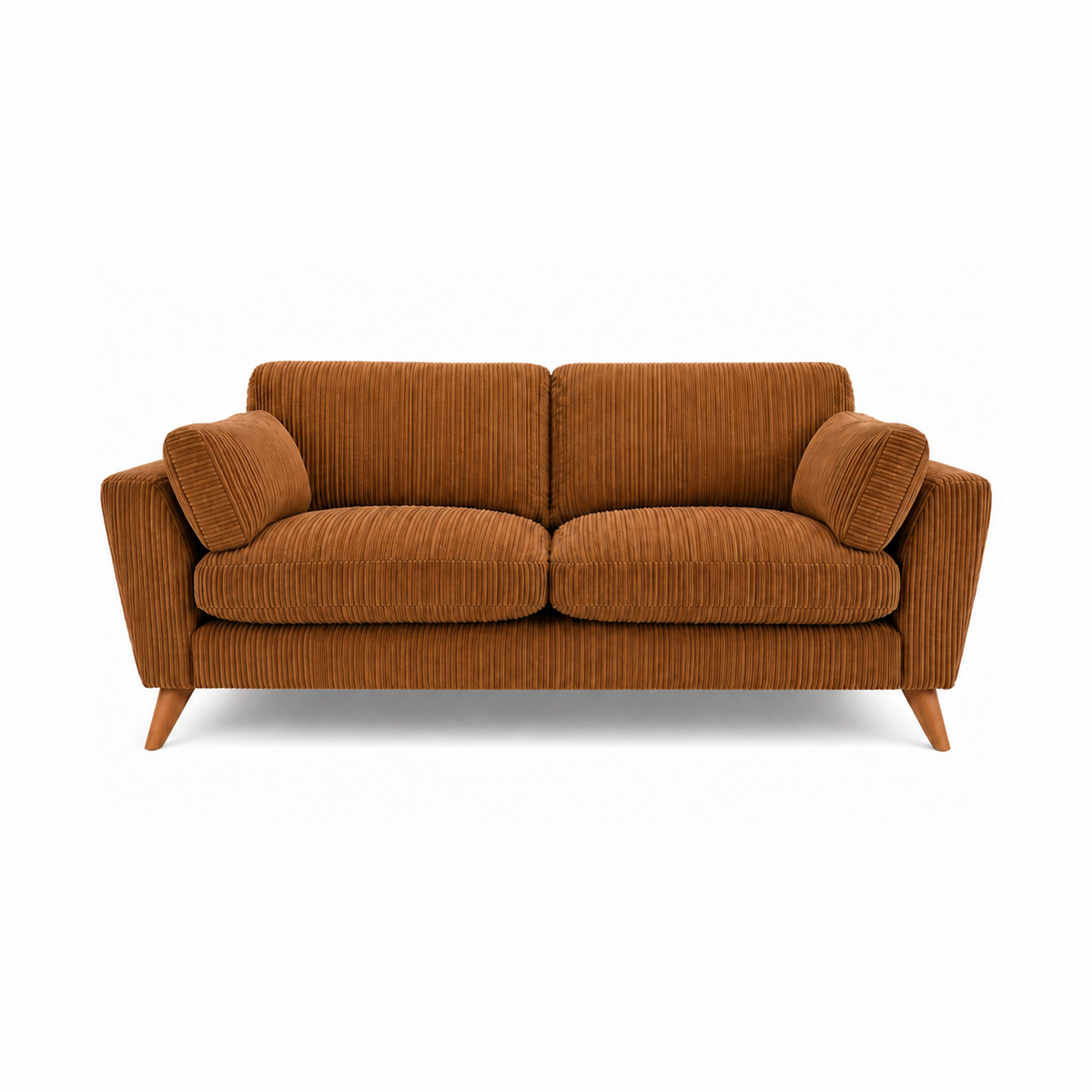Harlow Jumbo Cord High Back Sofa 3 Seater in Beige jumbo cord