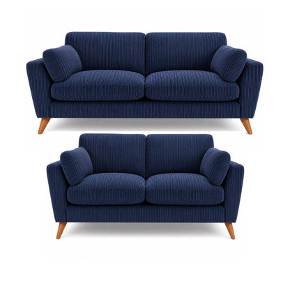 Harlow Jumbo Cord High Back Sofa Set 3+2 Seater in jumbo cord – detail view 1
