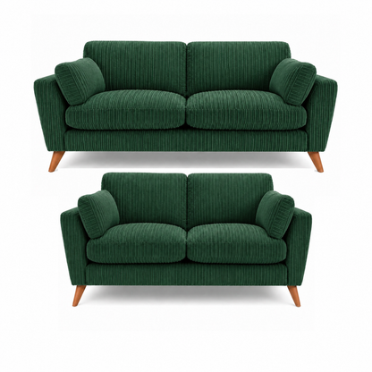 Harlow Jumbo Cord High Back Sofa Set 3+2 Seater in jumbo cord – detail view 10