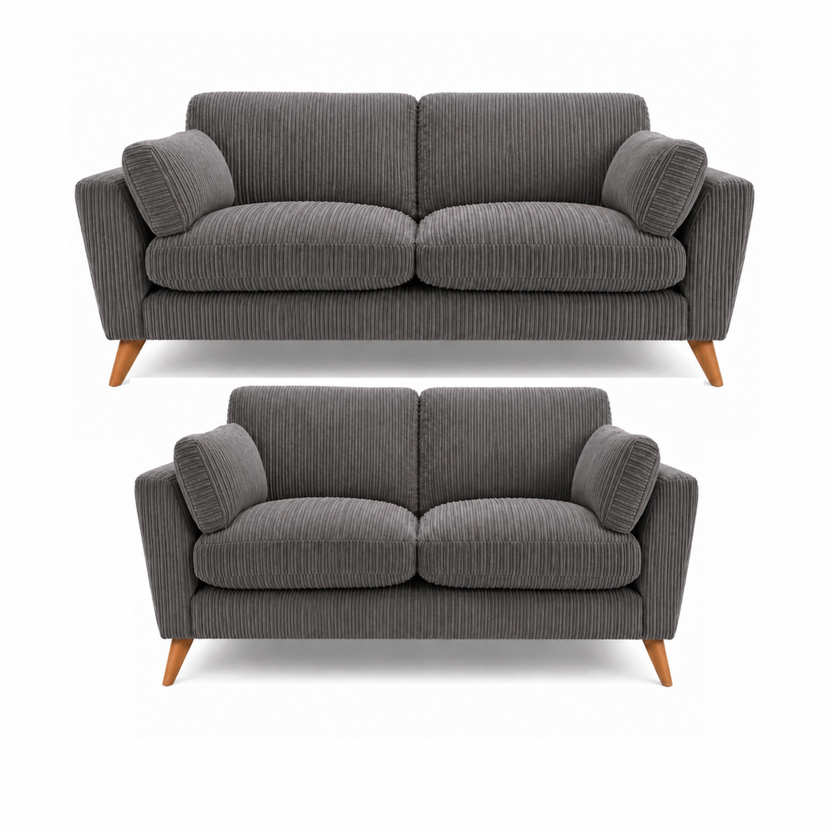 Harlow Jumbo Cord High Back Sofa Set 3+2 Seater in jumbo cord – detail view 2