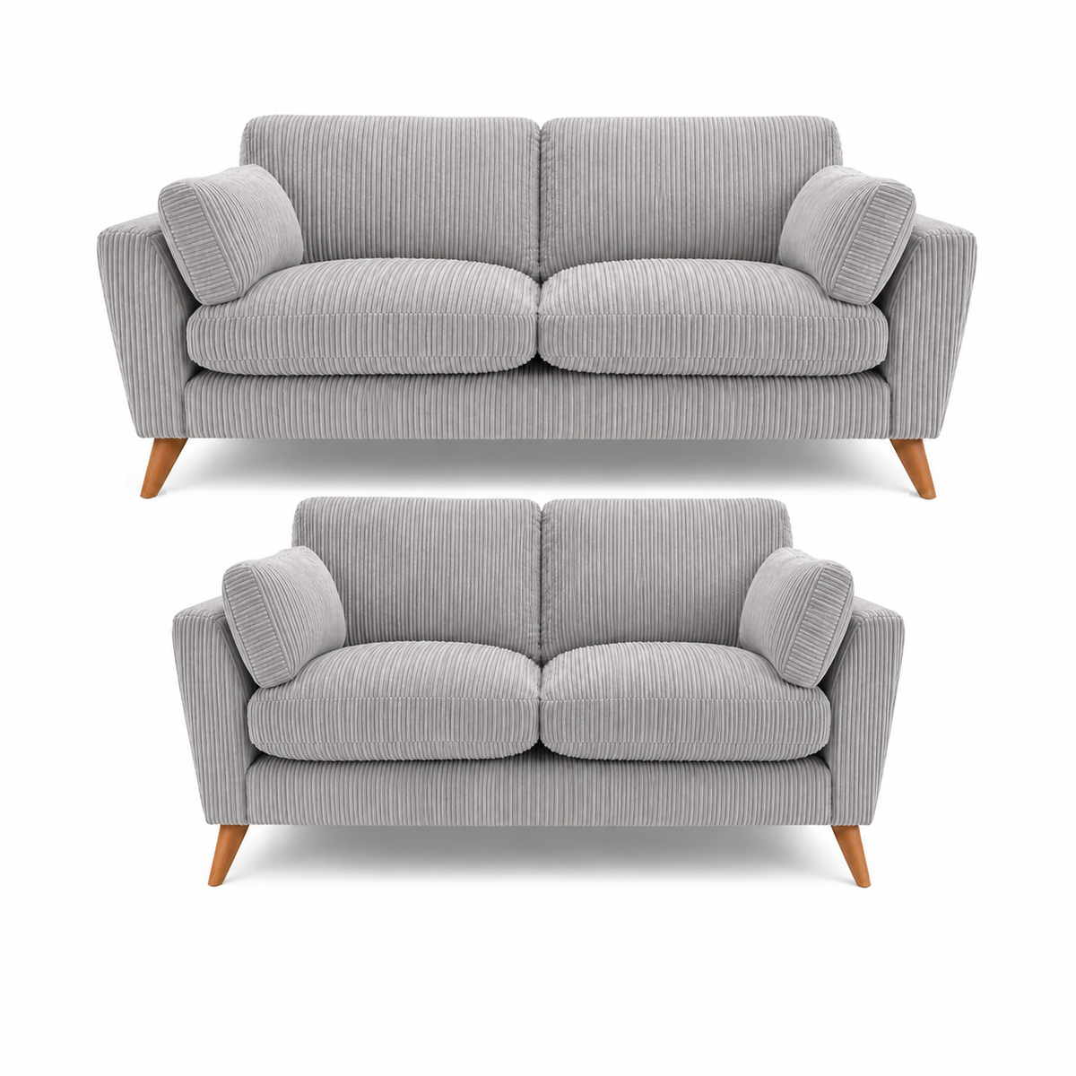 Harlow Jumbo Cord High Back Sofa Set 3+2 Seater in jumbo cord – detail view 3