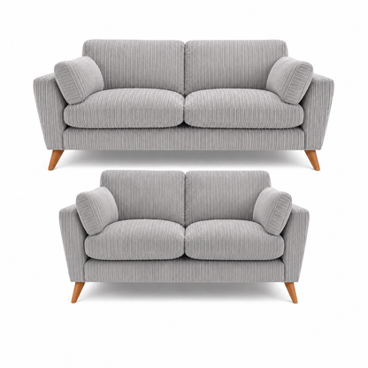 Harlow Jumbo Cord High Back Sofa Set 3+2 Seater in jumbo cord – detail view 3