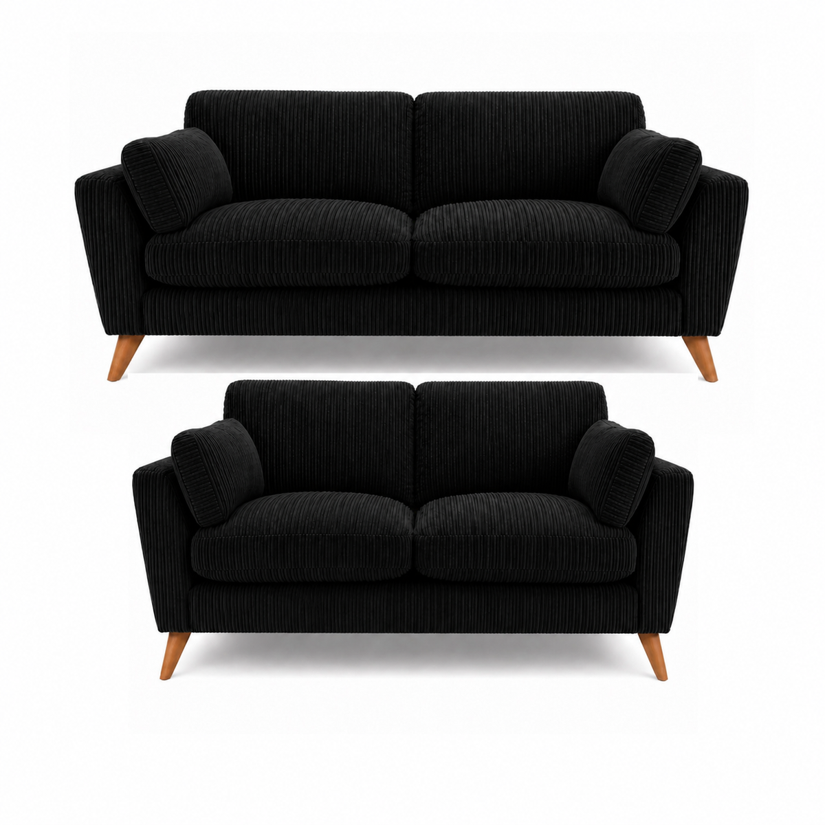 Harlow Jumbo Cord High Back Sofa Set 3+2 Seater in jumbo cord – detail view 5