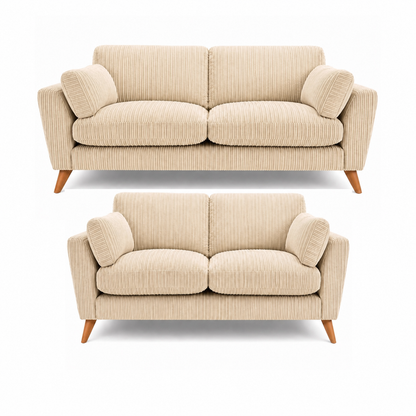 Harlow Jumbo Cord High Back Sofa Set 3+2 Seater in jumbo cord – detail view 7