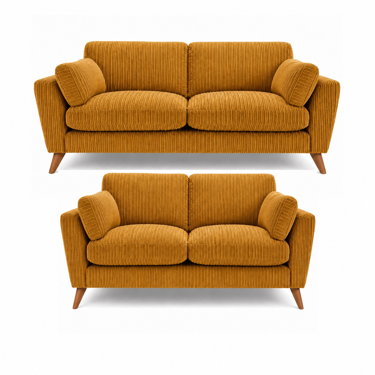 Harlow Jumbo Cord High Back Sofa Set 3+2 Seater in jumbo cord – detail view 9
