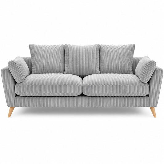 Harlow Jumbo Cord Sofa 2 Seater in Silver jumbo cord