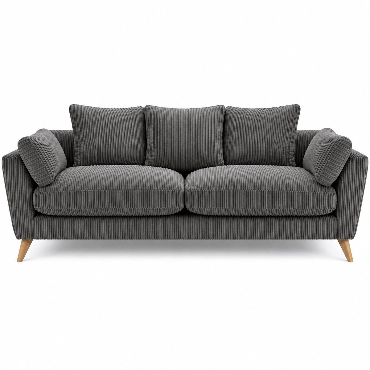 Harlow Jumbo Cord Sofa 2 Seater in Grey jumbo cord