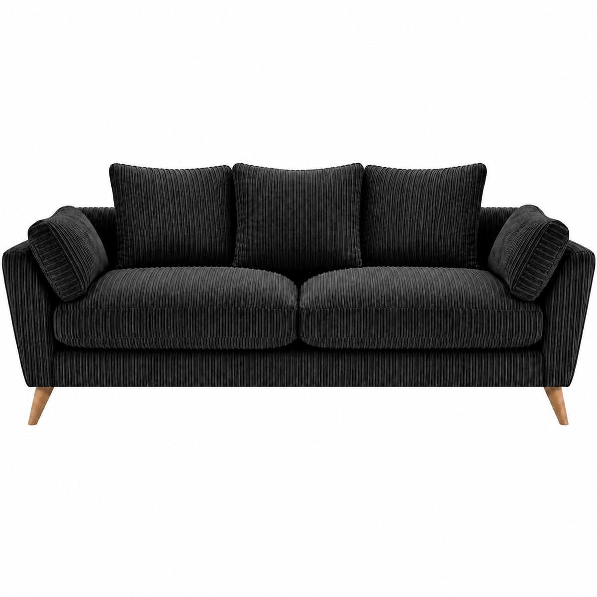 Harlow Jumbo Cord Sofa 2 Seater in Black jumbo cord