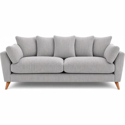 Harlow Jumbo Cord Sofa 3 Seater in Silver jumbo cord