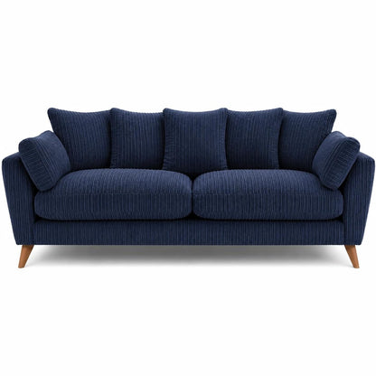 Harlow Jumbo Cord Sofa 3 Seater in Blue jumbo cord