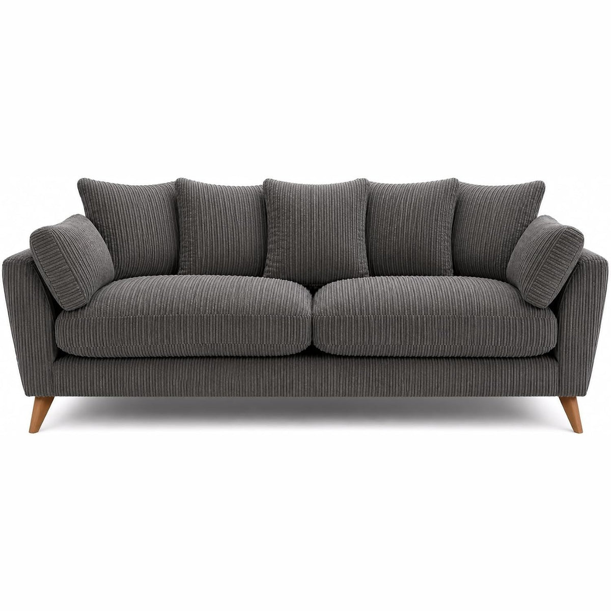 Harlow Jumbo Cord Sofa 3 Seater in Grey jumbo cord