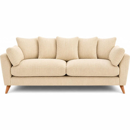Harlow Jumbo Cord Sofa 3 Seater in Cream jumbo cord