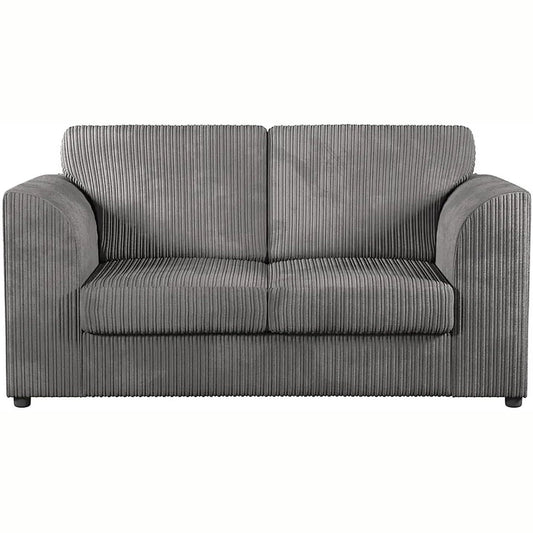Jumbo Cord High Back Sofa 2 Seater in Grey jumbo cord