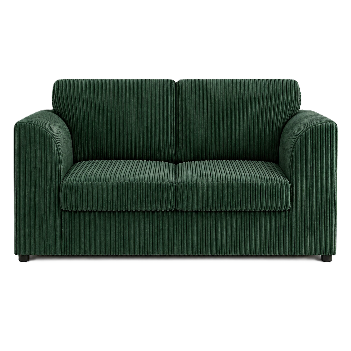 Jumbo Cord High Back Sofa 2 Seater in Green jumbo cord