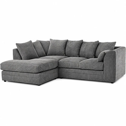 Jumbo Cord L-Shape Chaise Corner Sofa 5 Seater in jumbo cord – detail view 1