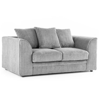 Jumbo Cord Scatter Back Sofa 2 Seater in Silver jumbo cord