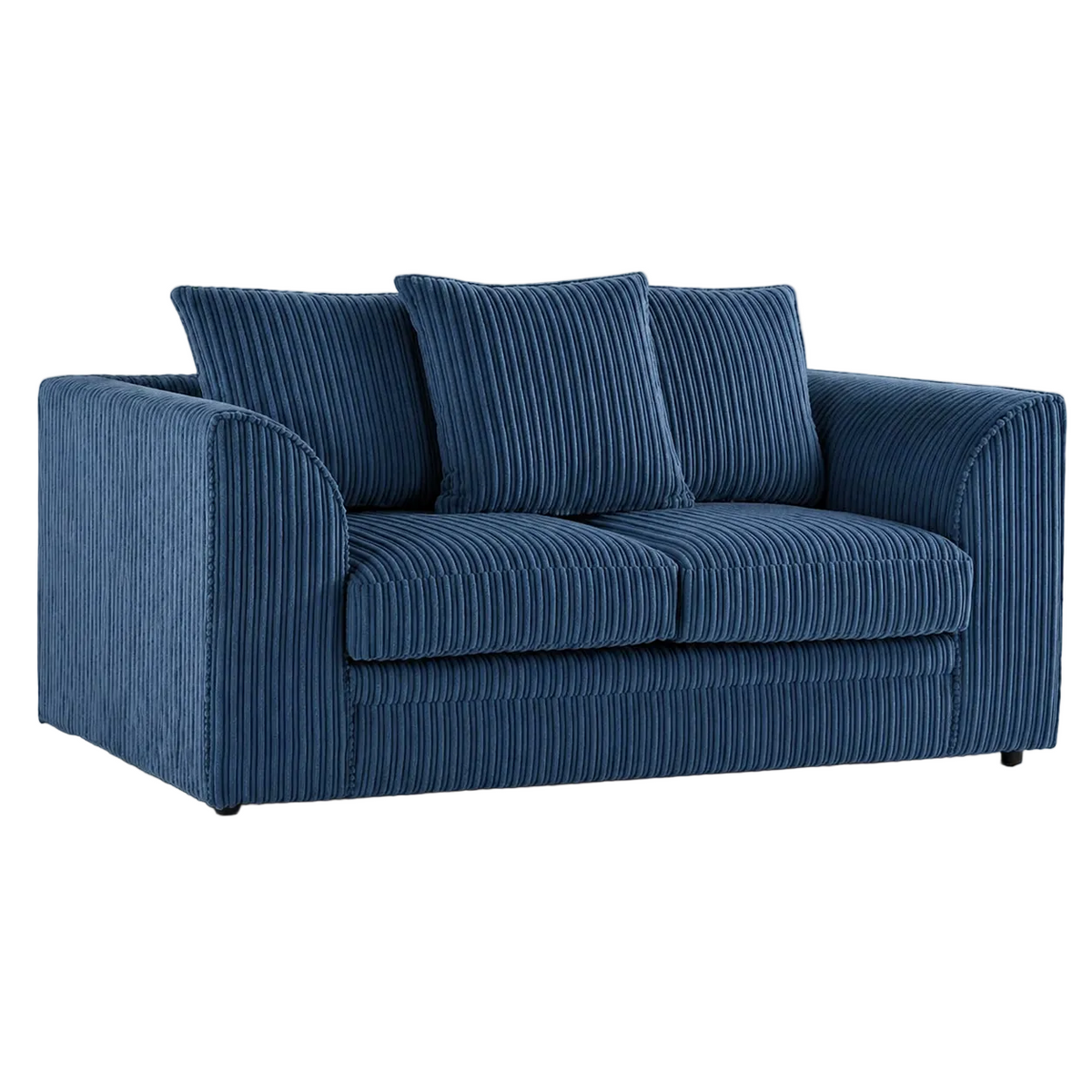Jumbo Cord Scatter Back Sofa 2 Seater in Navy jumbo cord