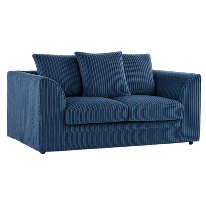 Jumbo Cord Scatter Back Sofa 2 Seater in Navy jumbo cord